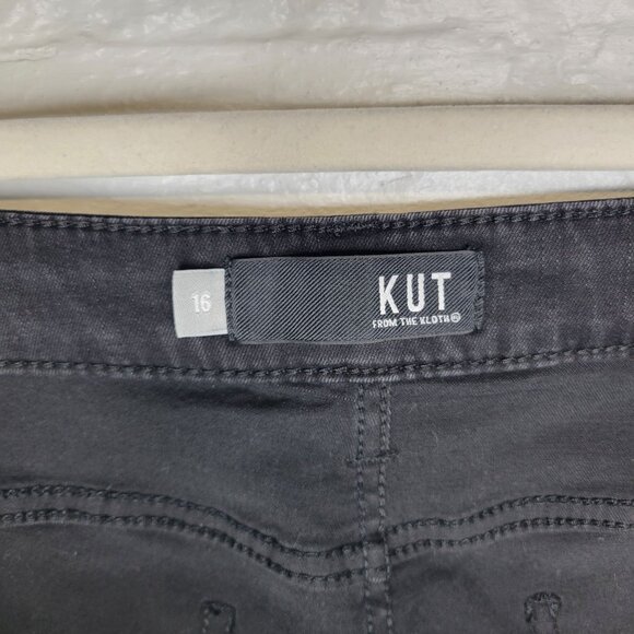 Kut From The Kloth Women's Size 16 Jeans Connie Fab Ab Ankle Skinny Black - Picture 3 of 5